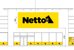 Netto storefront with the familiar dog.